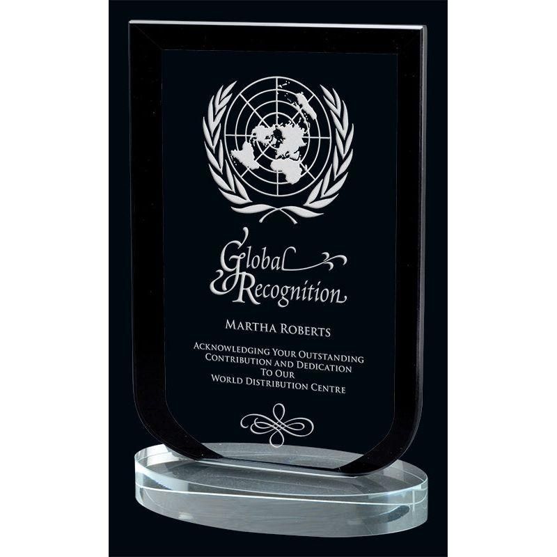 Trophée en vitre de couleur - St-Hyacinthe